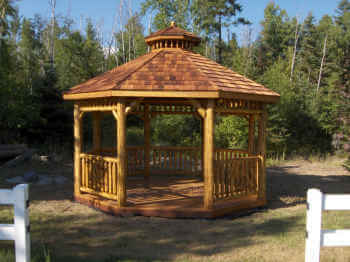 Log Octagon Gazebo Kit #24